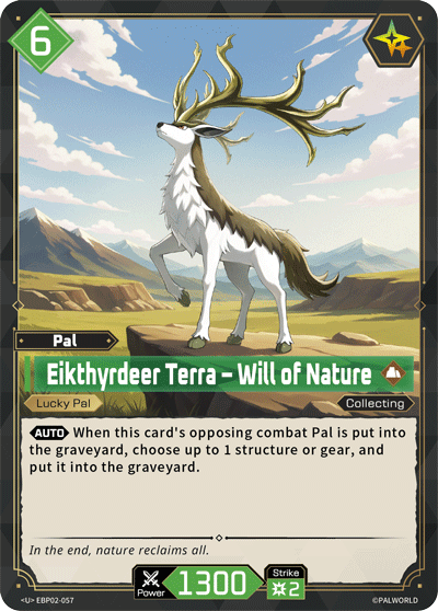 Eikthyrdeer Terra — Palworld TCG Pal card