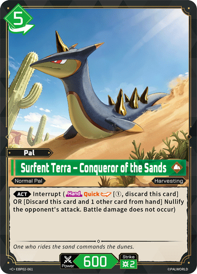 Surfent Terra — Palworld TCG Pal card