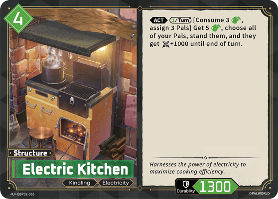 Electric Kitchen — Palworld Official Card Game Structure card (EBP02-065)