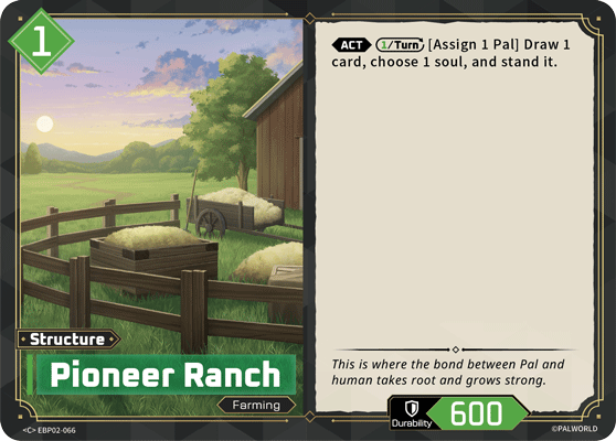 Pioneer Ranch — Palworld TCG Structure card