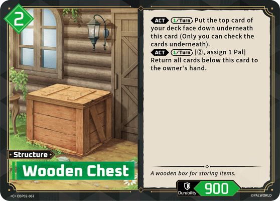 Wooden Chest — Palworld Official Card Game Structure card (EBP02-067)