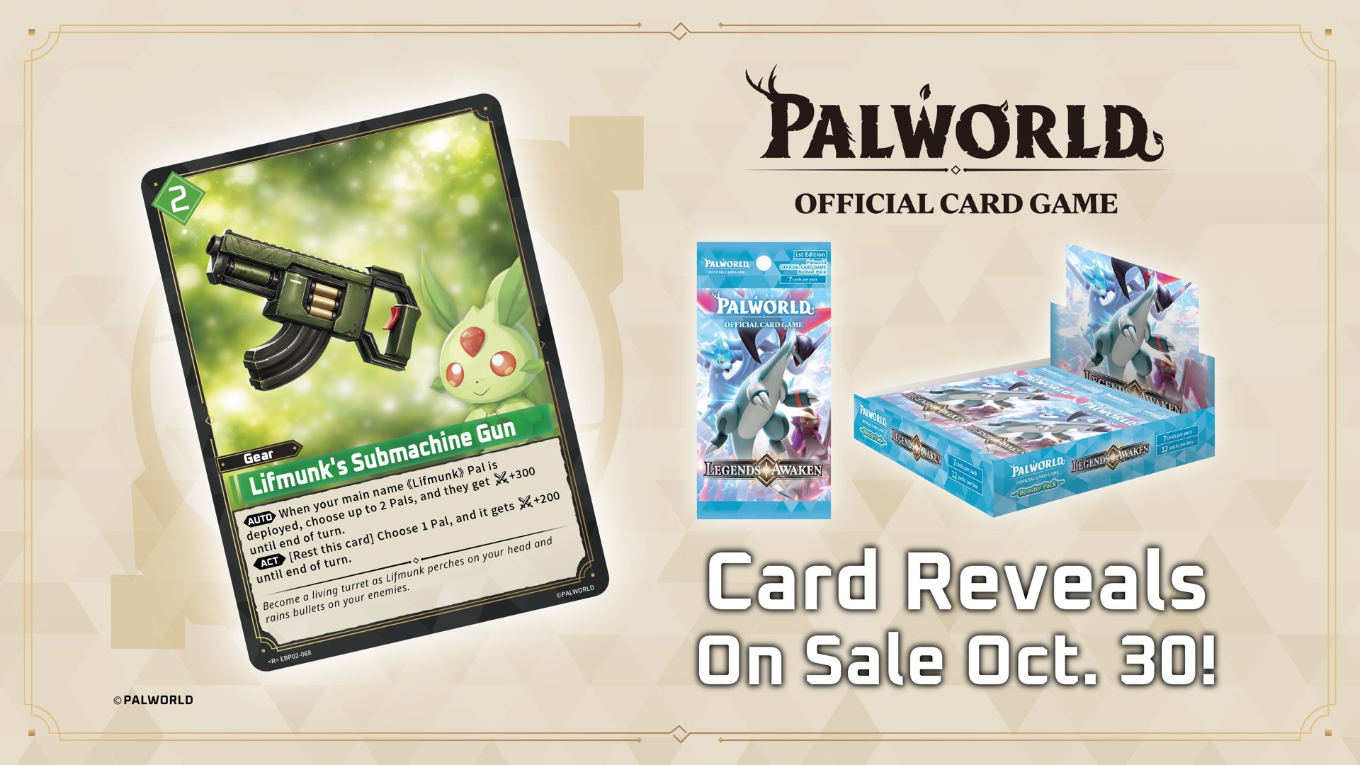 Lifmunk's Submachine Gun — Palworld Official Card Game Gear card (EBP02-068)