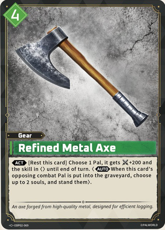 Refined Metal Axe — Palworld TCG Gear card