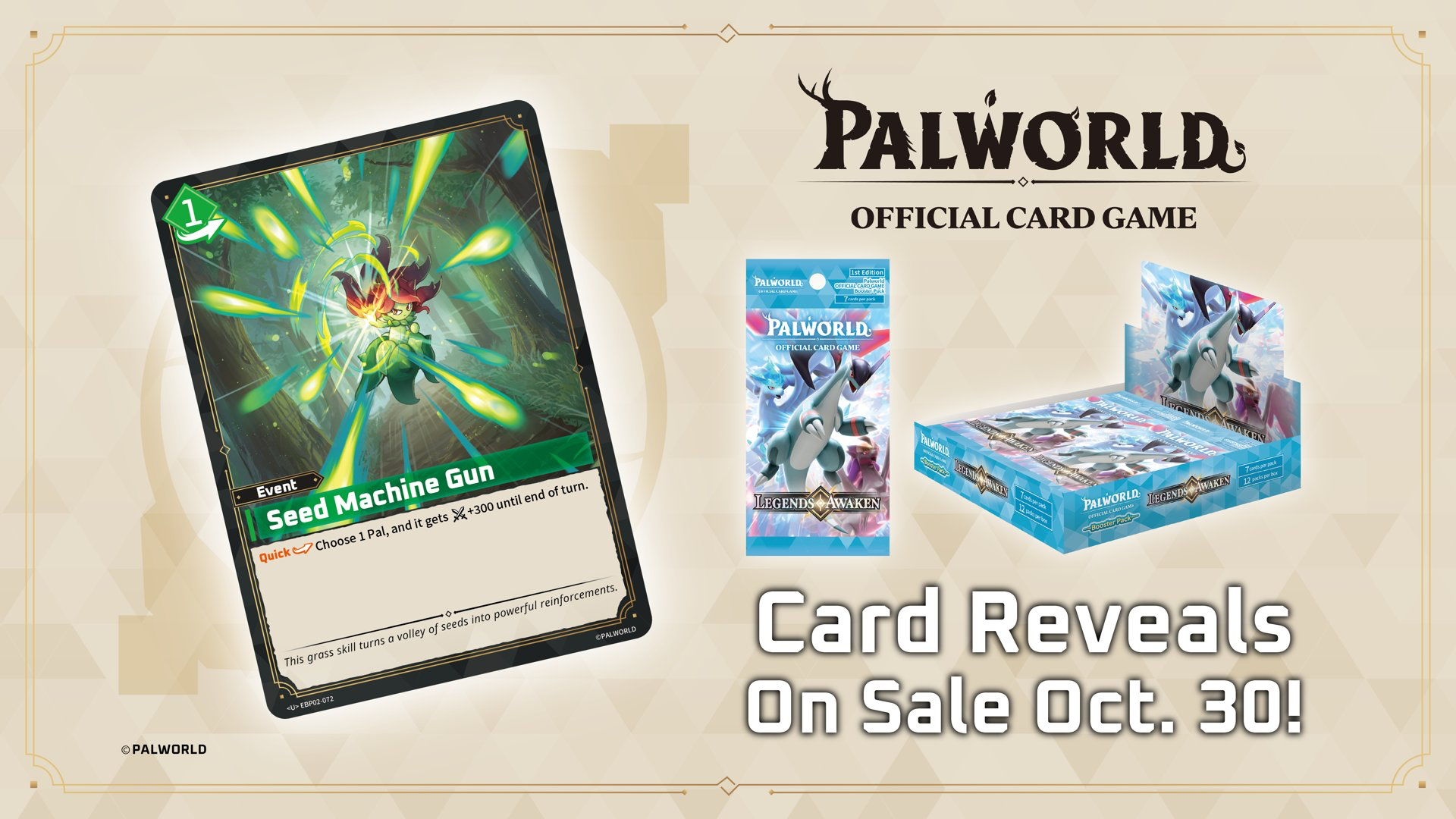 Seed Machine Gun — Palworld Official Card Game Event card (EBP02-072)