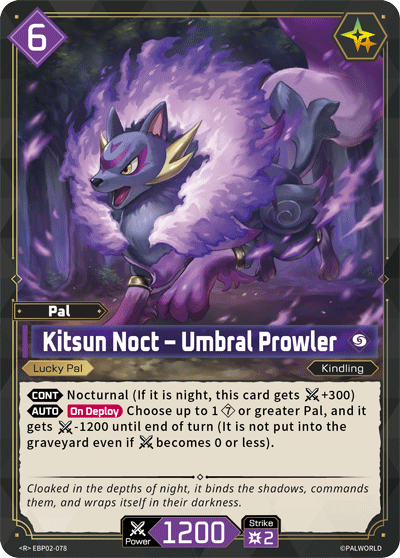 Kitsun Noct — Palworld Official Card Game Pal card (EBP02-078)