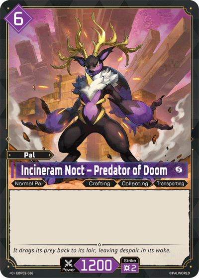Incineram Noct — Palworld TCG Pal card
