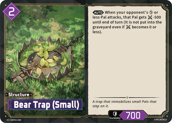 Bear Trap (Small) — Palworld TCG Structure card