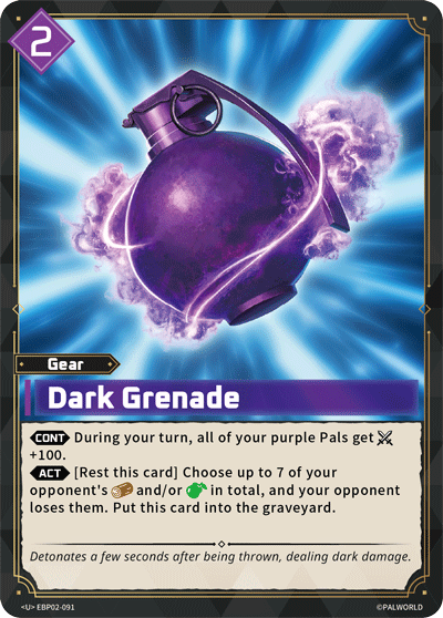 Dark Grenade — Palworld Official Card Game Gear card (EBP02-091)