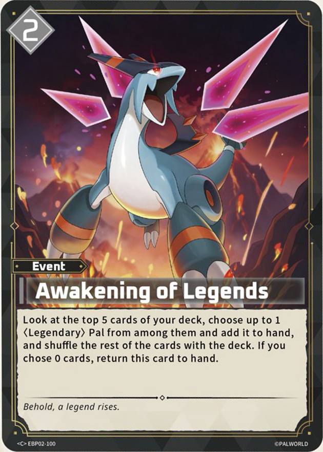 Awakening of Legends — Palworld TCG Event card