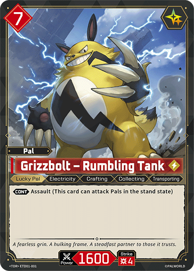Grizzbolt — Palworld TCG Pal card