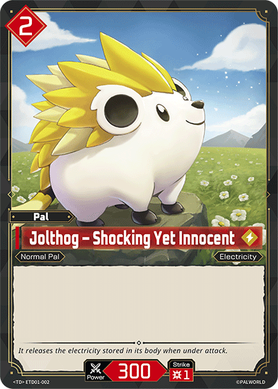 Jolthog — Palworld TCG Pal card
