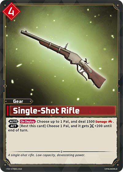 Single-Shot Rifle — Palworld TCG Gear card