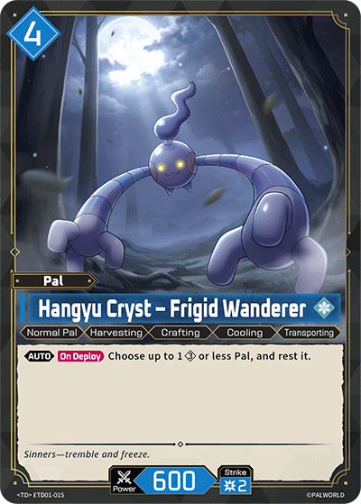 Hangyu Cryst — Palworld TCG Pal card