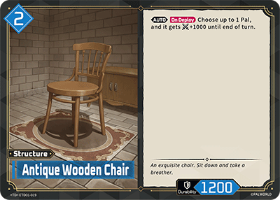 Antique Wooden Chair — Palworld TCG Structure card