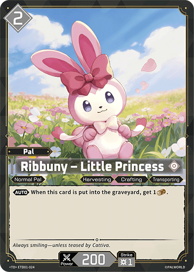 Ribbuny — Palworld TCG Pal card