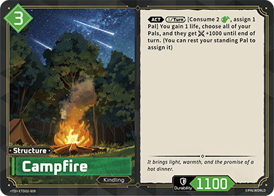 Campfire — Palworld TCG Structure card