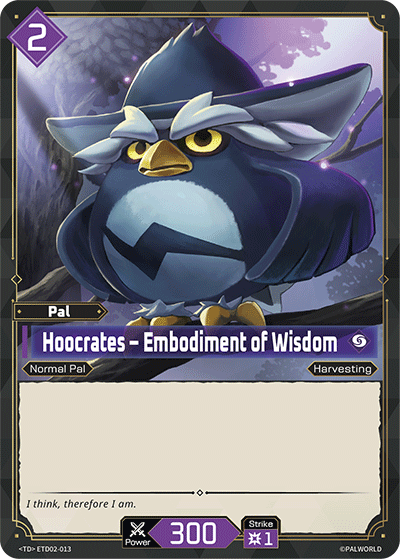Hoocrates — Palworld TCG Pal card