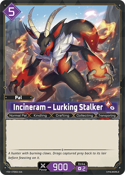 Incineram — Palworld TCG Pal card