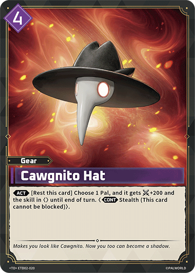 Cawgnito Hat — Palworld TCG Gear card