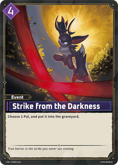 Strike from the Darkness — Palworld TCG Event card