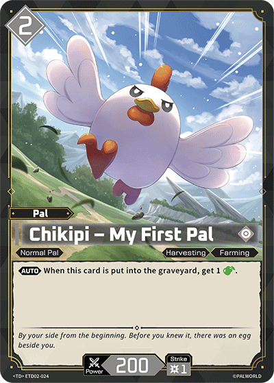 Chikipi — Palworld Official Card Game Pal card (ETD02-024)